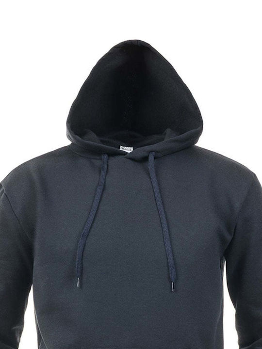 Panda Clothing Men's Sweatshirt with Hood and Pockets Blue