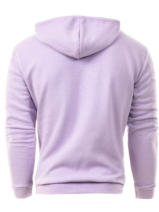 Panda Clothing Men's Sweatshirt with Hood and Pockets Purple