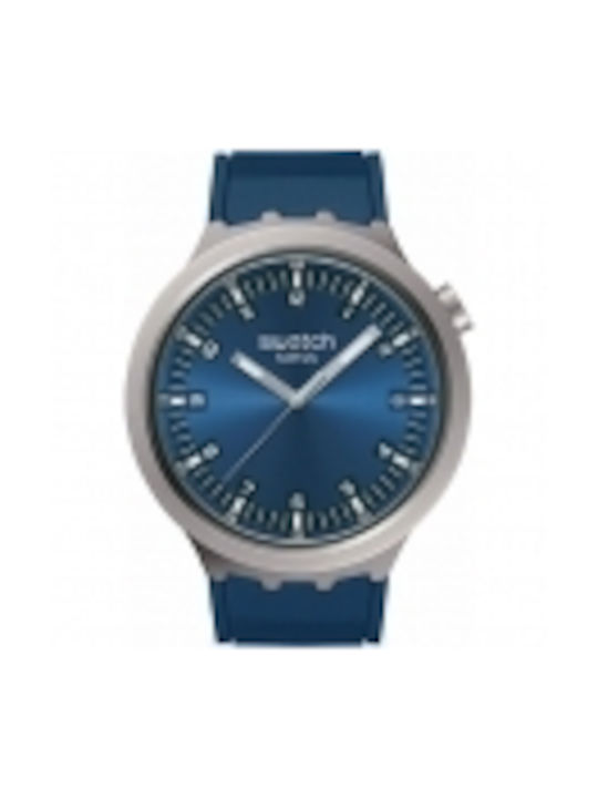 Swatch Watch with Blue Rubber Strap