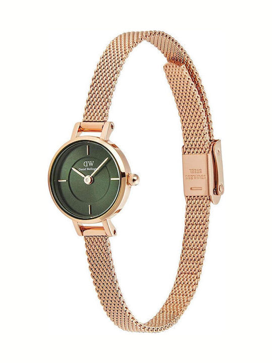 Daniel Wellington Petite Women's Watch with Pink Gold Metal Bracelet