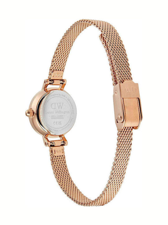 Daniel Wellington Petite Women's Watch with Pink Gold Metal Bracelet