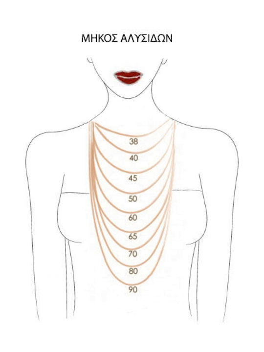 Polytimo Rose Gold Chain Neck 14K Length 40cm