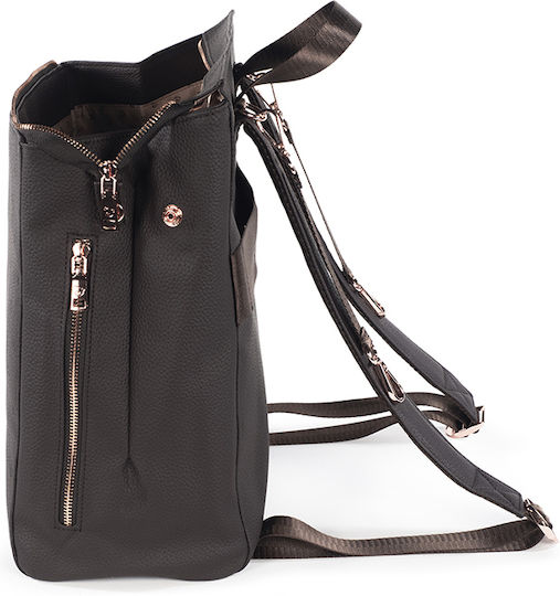 Walking Mum Backpack Diaper Bag London Pasito A Pasito Brown 32x37x15cm