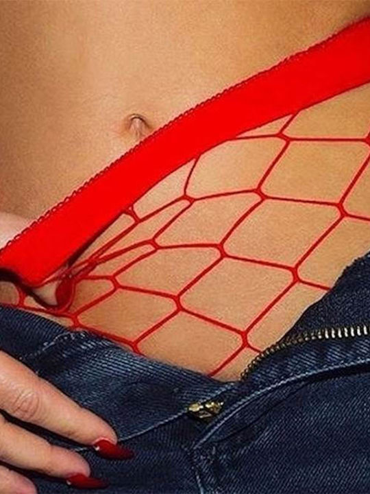 Kinksters Секси Чорапогащник Червен