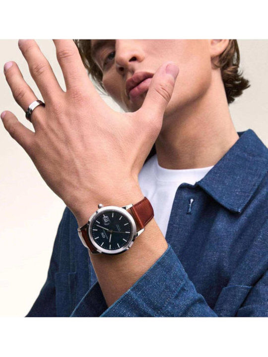 Daniel Wellington St Mawes Ρολόι Αυτόματο με Δερμάτινο Λουράκι