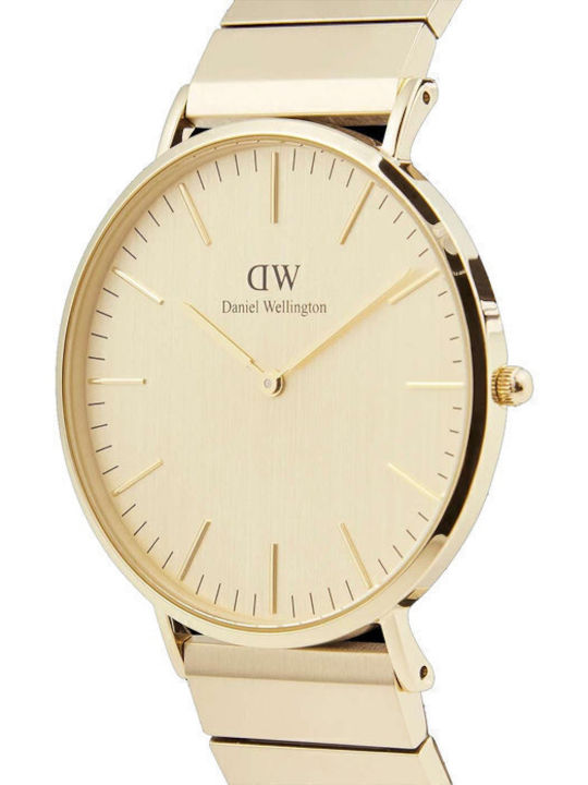 Daniel Wellington Piano Men's Watch 40mm Battery with Gold Stainless Steel Bracelet