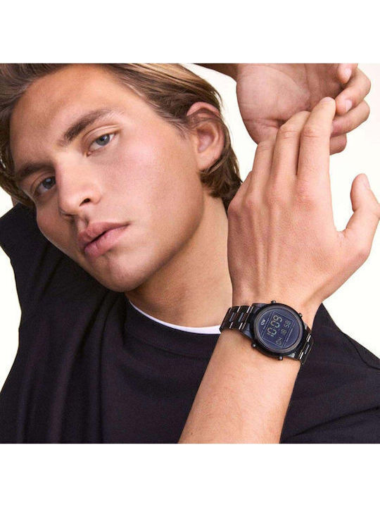 Daniel Wellington Retro Digital Ψηφιακό Ανδρικό Ρολόι 42mm Χρονογράφος Μπαταρίας με Γκρι Καουτσούκ Λουράκι