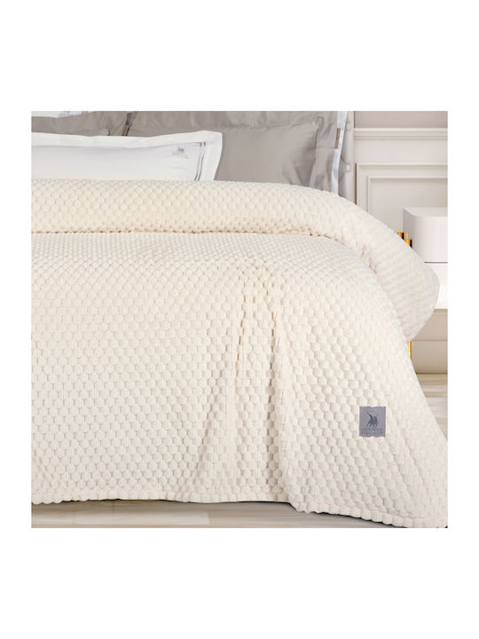 Greenwich Polo Club Blanket Fleece Single 160x220cm. Cream