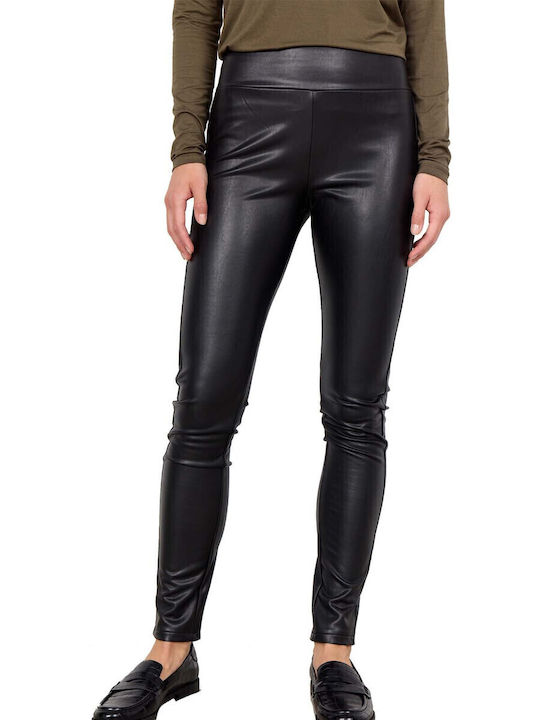 Damen Hoch tailliert Stoff Hose in Schlanker Passform Schwarz