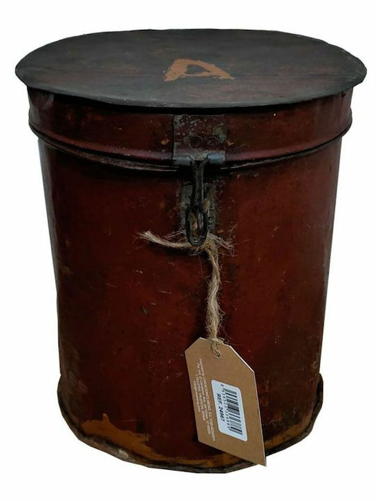 Decorative Container Alexandra House Living Brown Iron Craft Style 21 X 25 X 21 Cm