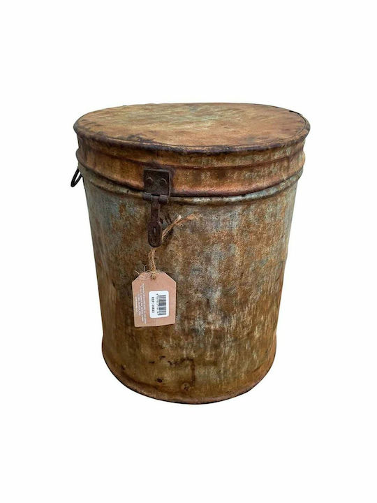 Decorative Container Alexandra House Living Brown Iron Craft Style 29 X 36 X 29 Cm