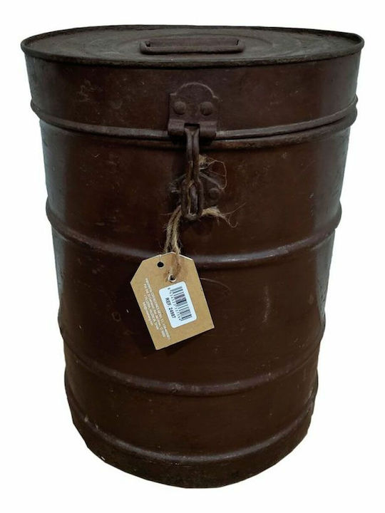 Decorative Container Alexandra House Living Brown Iron Craft Style 29 X 40 X 29 Cm