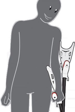 FDI Forearm Crutches Πατερίτσα Μασχάλης Μωβ 86064
