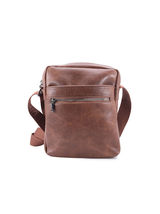 Love4shoes Men's Bag Messenger Tabac Brown