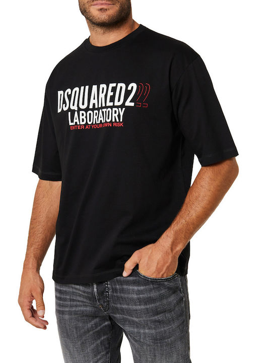 Dsquared2 Ανδρικό T-shirt Κοντομάνικο Μαύρο