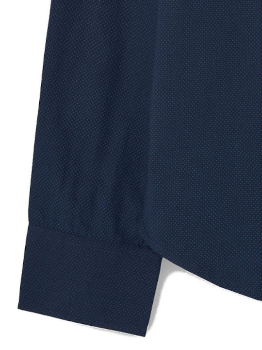 Langärmlig Hemd Polka Dot Blue