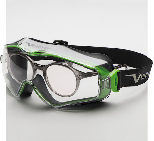 Univet 6X3 Safety Glasses for Protection with Transparent Lenses Clear Ultra 1pcs