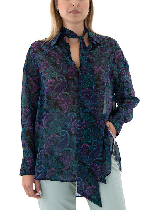 MY T Women's Long Sleeve Shirt Black, Purple, Green