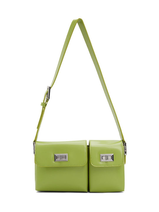 By Far Leather Women's Bag Shoulder Green