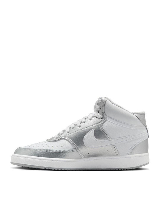 COURT VISION MID Γυναικεία Μποτάκια White / Metallic Silver