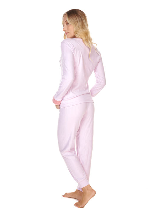 Comfort Winter Damen Pyjama-Set Lila