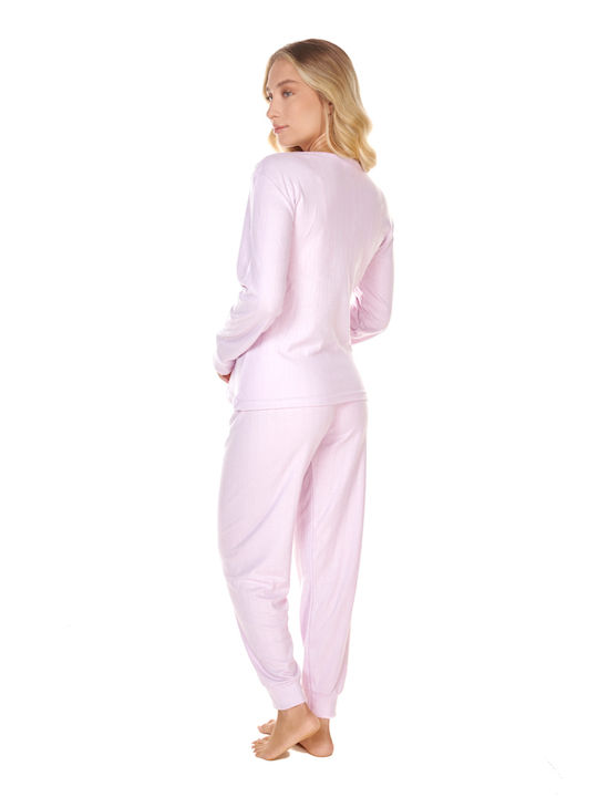 Comfort Winter Damen Pyjama-Set Lila