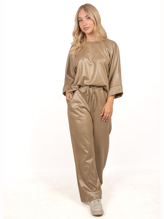 Ellen Women's Beige Set with Trousers