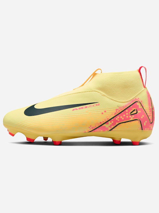 Ghete De Fotbal Pentru Copii Jr Mercurial Superfly 10 Academy Cu Crampoane Și Cu Soseta Albastre