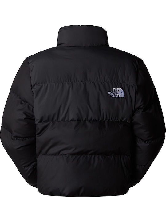 Късо Дамско Puffer Якето За Зима Tnf Черно/Асфалт