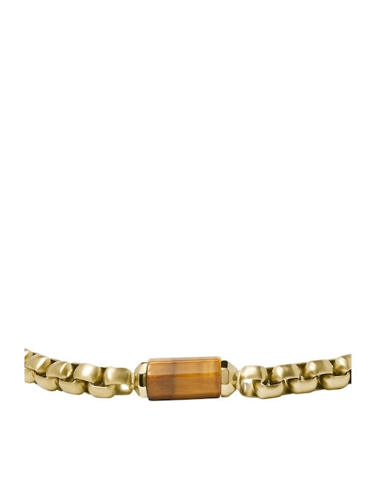 Brățară pentru bărbați Fossil Steel Tiger Eye Jf04570710