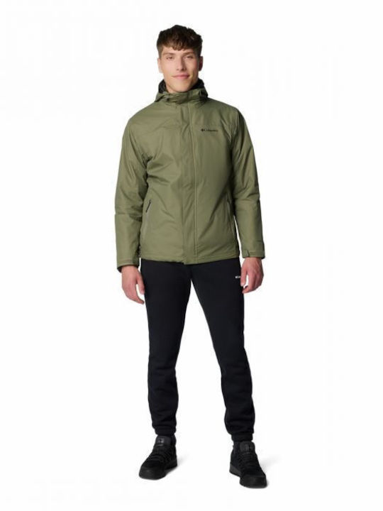 Columbia Tunnel Falls 3 in 1 Herren Winter Jacke Lässig Wasserdicht Stone Green