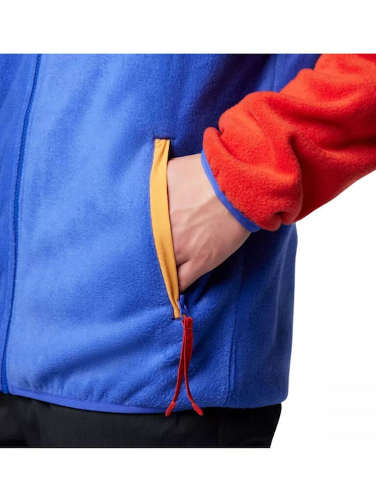 Columbia Backbowl Ii Ανδρική Ζακέτα Fleece με Φερμουάρ Red, Blue