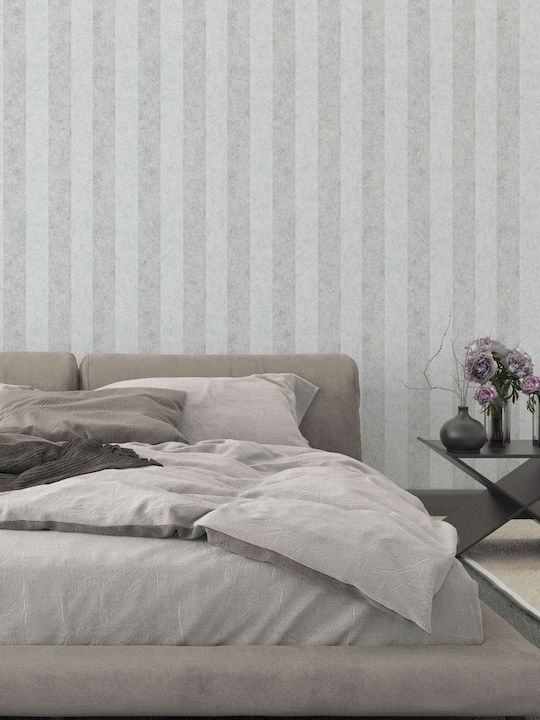 Striped Wallpaper Wallpaper Metallic Light Grey 34819 0,53x10,05 m