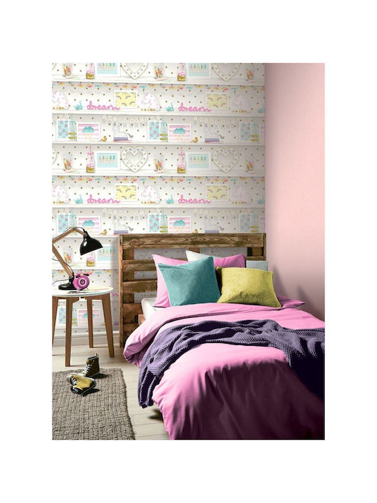 Children's wall wallpaper with ruffles 696004