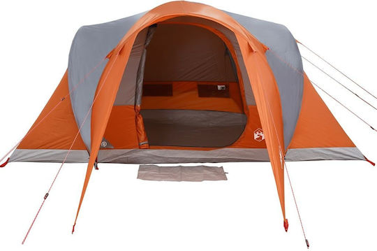 vidaXL Camping Tent Orange for 6 People 375x225x176cm