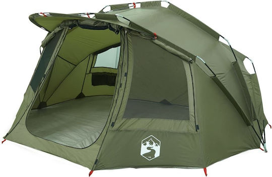 vidaXL Camping Tent Green for 5 People 332x284x147cm