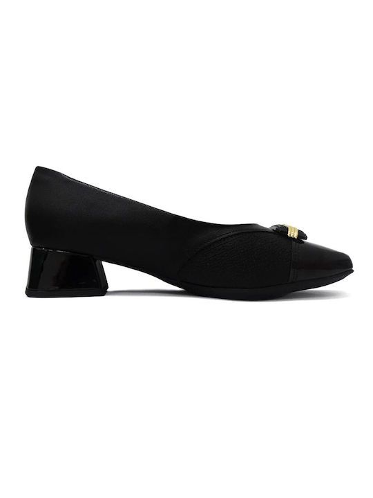 Piccadilly Anatomic Synthetic Leather Black Low Heels