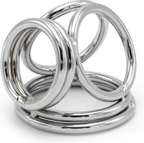 Naughty Toys Chrome Triple Penisring