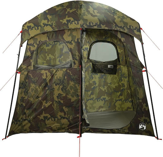 vidaXL Campingzelt Grün für 1 Person 256x136x225cm