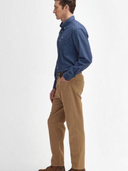 Preston Long-sleeved Shirt Checked Dark Navy