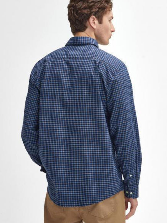 Barbour Men's Shirt Long Sleeve Checked Dark Navy