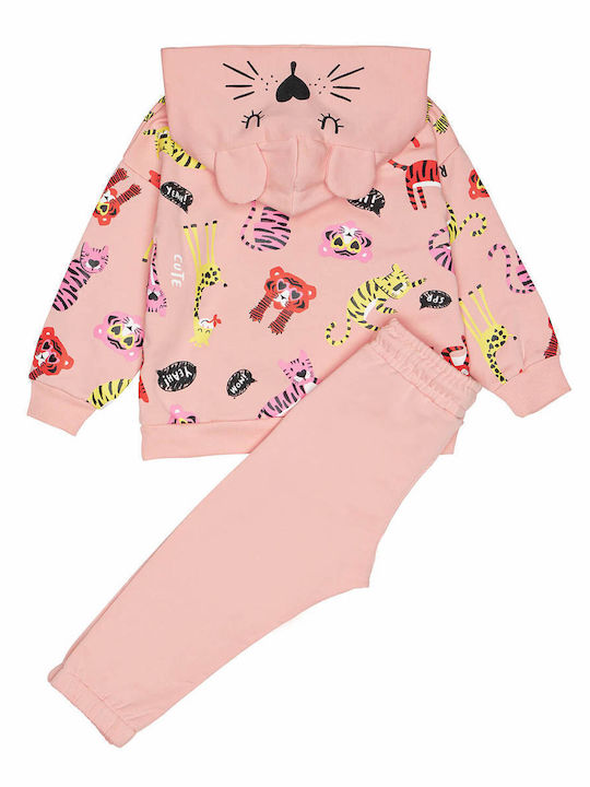 Sprint Kids Sweatpants Set Peach