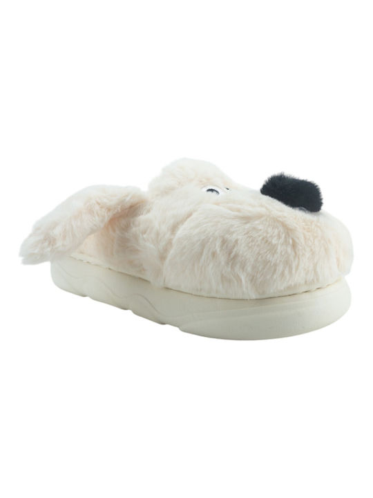 Plato Winter Women's Slippers in White color