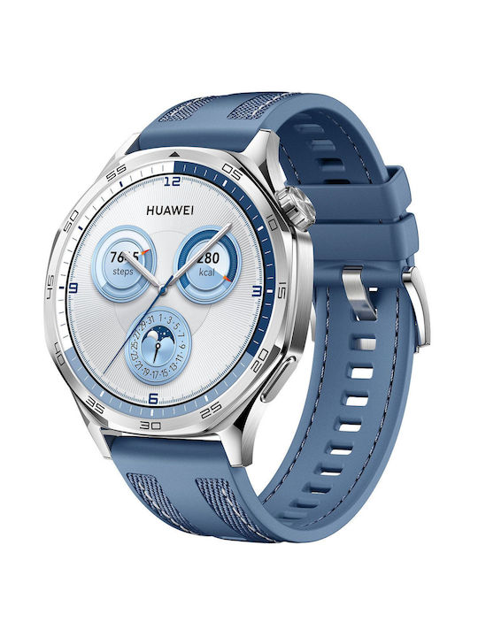 Huawei Watch GT 5 Stainless Steel 46mm Waterproof with Heart Rate Monitor (Blue)