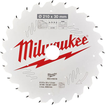 Milwaukee 4932478095 Cutting Disc Wood Hole Diameter 210mm 1pcs