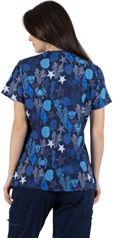 bwell Women's Light Blue Medical Blouse