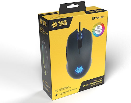 Tracer Gamezone Edge RGB Gaming Mouse 3200 DPI Black