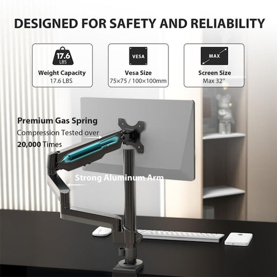 Eureka Ergonomic ERK-MA02-12P Halterung Auf dem Schreibtisch Monitor bis 32" mit Arm
