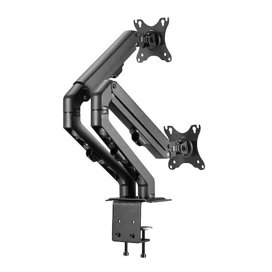 Newstar Stand Desk Mounted for 2 Monitors up to 27" with Arm (FPMA-D650DBLACK)