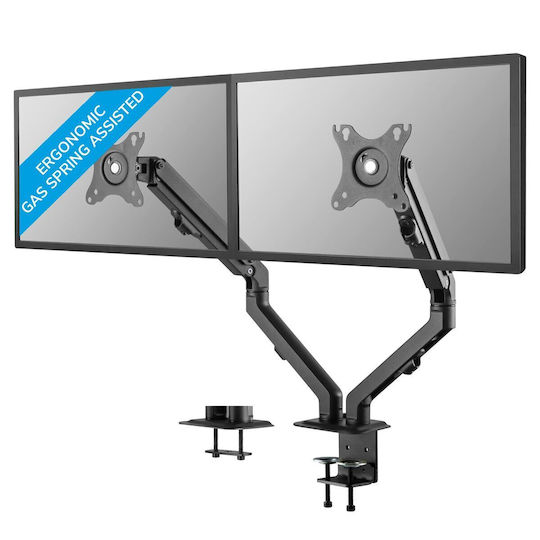Newstar Stand Desk Mounted for 2 Monitors up to 27" with Arm (FPMA-D650DBLACK)